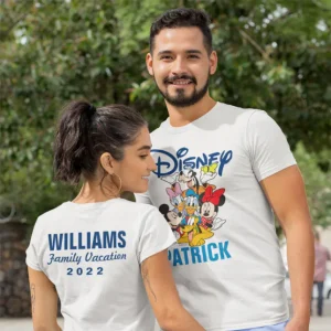 2 Sided Mickey & Friends Family Vacation T-Shirt