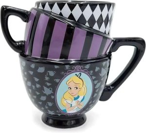 Disney Alice in Wonderland Stacked Teacup 3D Sculpted Ceramic Coffee Mug