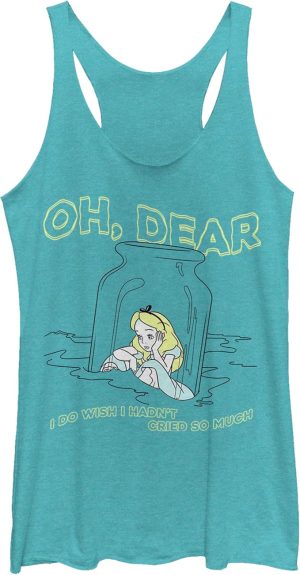 Disney Women's Alice in Wonderland "Oh, Dear" Racerback Layering Tank