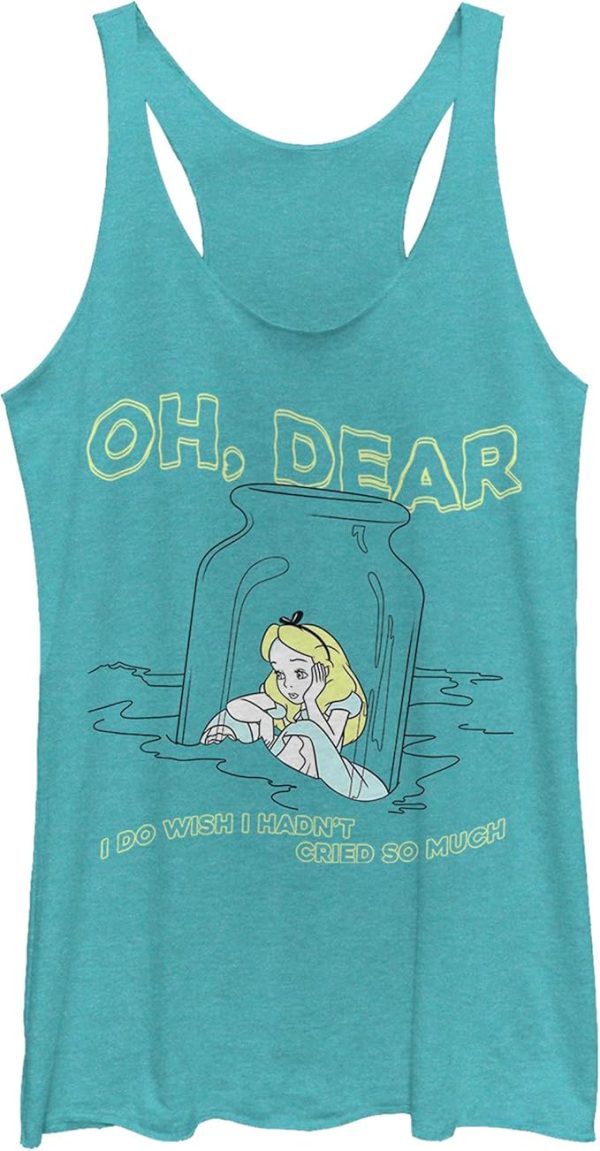 Disney Women's Alice in Wonderland "Oh, Dear" Racerback Layering Tank
