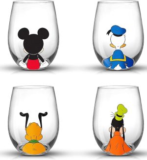 Disney's Mickey Mouse Squad Stemless Wine Glasses