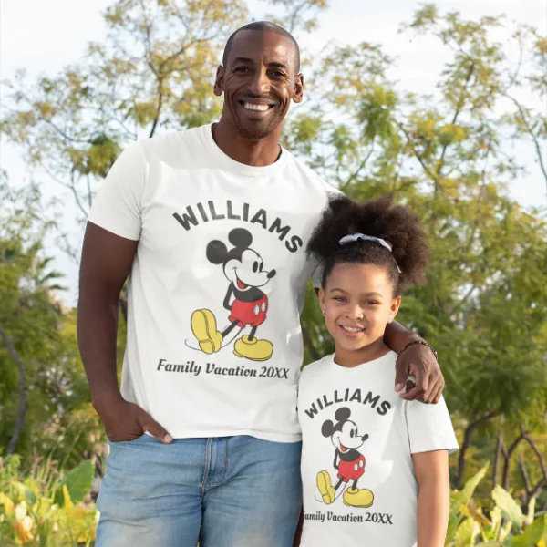 Classic Mickey Mouse Family Vacation T-Shirt
