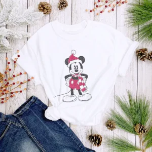 Disney Vintage Mickey Festive Christmas T-Shirt