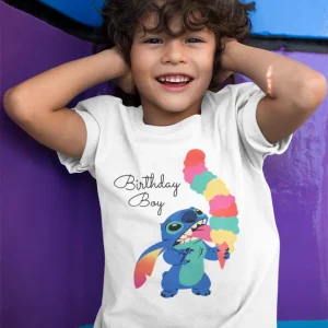 Lilo and Stitch Ice Cream Birthday Boys T-Shirt
